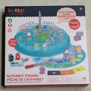 Brand New Battat Education Magnetic Alphabet Fishing Set Educational Board Game
